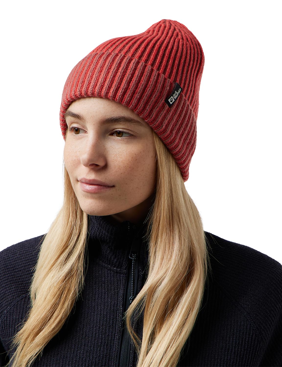 Jack Wolfskin Unisex Beanie Hat Vybrant Beanie Mineral Red
