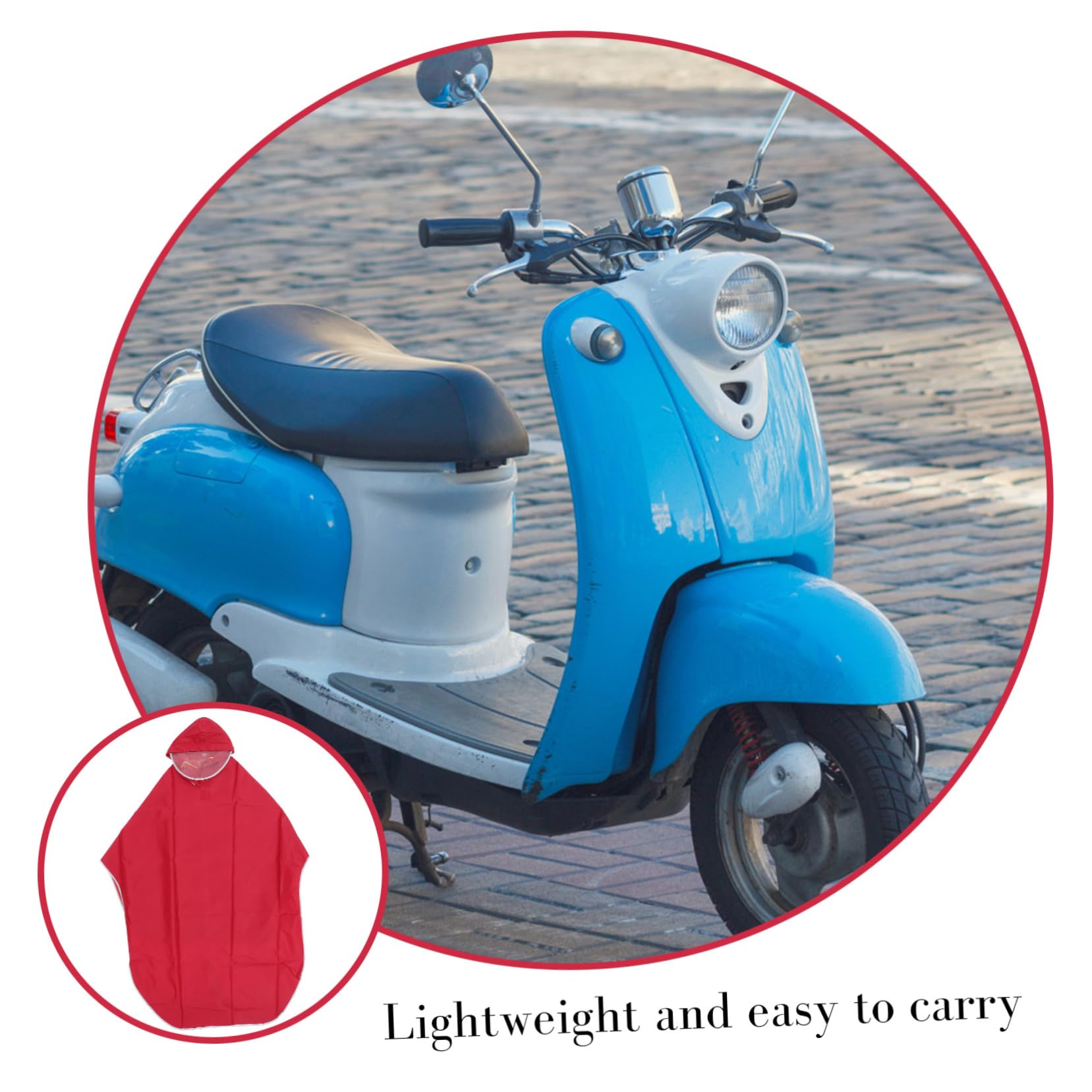 Poncho Antipioggia Unisex Cappuccio Mantello Compatto Per Biciclette e Scooter Elettrici Copertura Antivento Leggera Per Spostamenti Urbani