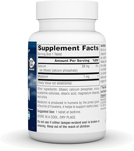 Miniatura 2 de Source Naturals Ciencia del sueño Melatonina 1 mg - 300 Tabletas