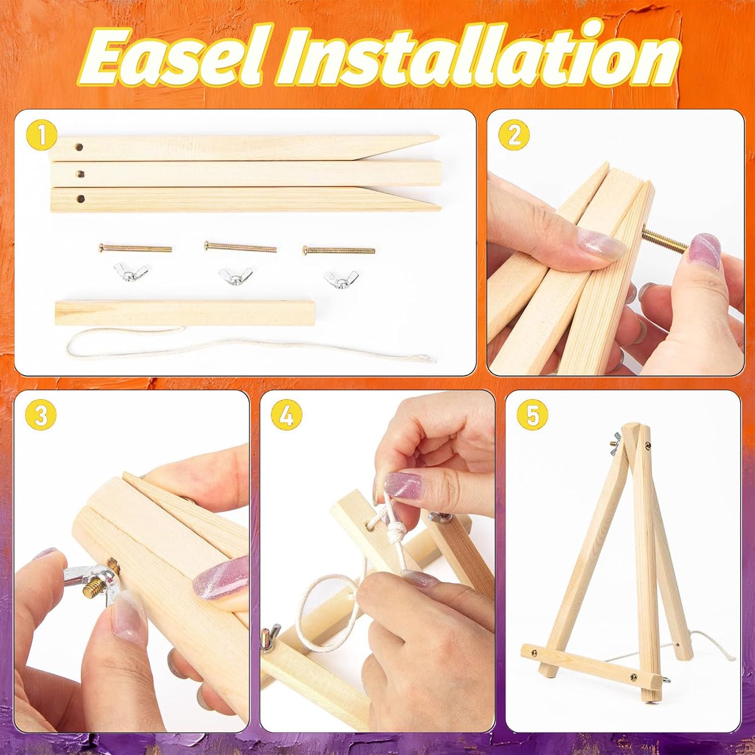 Gemozaic Framed Paint by Numbers Kit for Adults with Easel - Angel Wing image 5
