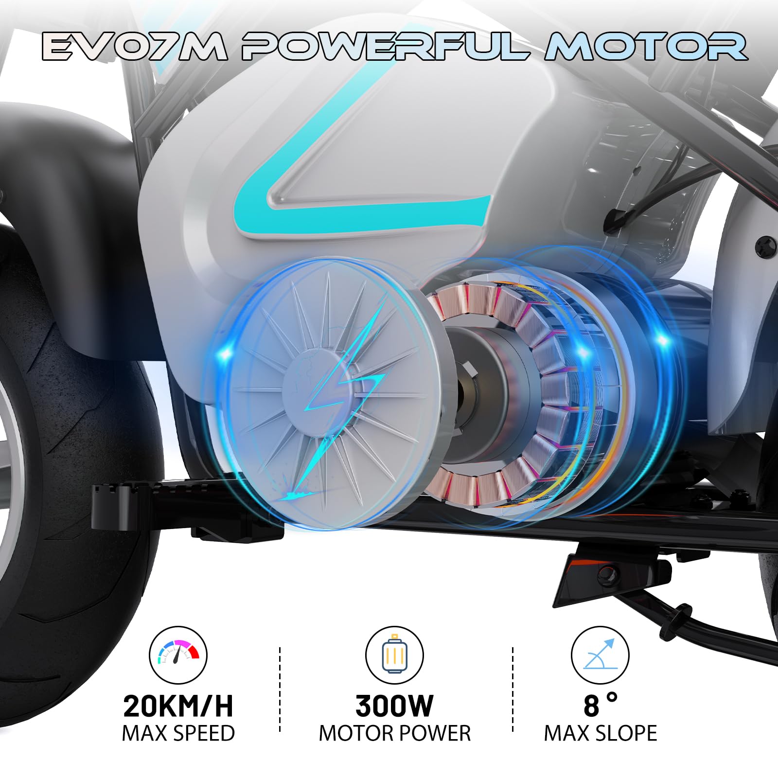 EVERCROSS EV07M Moto Elettrica per Bambini con Pneumatici da 11”, Velocità di 20 KM/H e Autonomia di 15 KM, Adatta per Bambini dai 3 ai 10 Anni - Il Regalo Perfetto per Bambini & Bambine