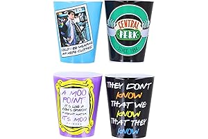 Friends Quotes 1.5-ounce Plastic Miniature Whiskey Shot Glasses