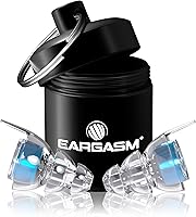 Eargasm High Fidelity Earplugs with Blue Filters - Reusable 21dB Noise Reduction for Concerts, Festivals, Musicians, Motorcycles