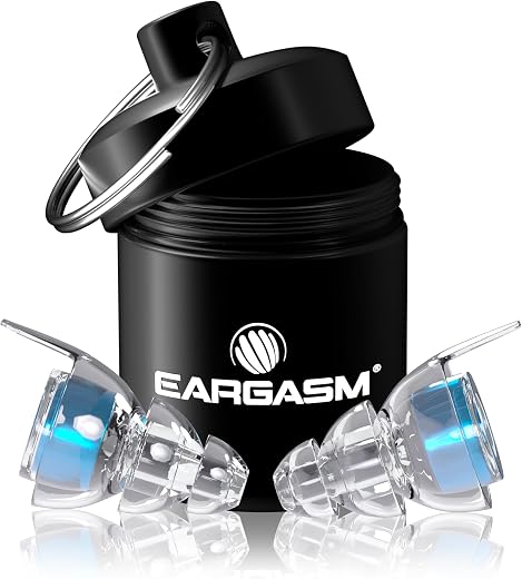 Eargasm High Fidelity Blue Earplugs for Concerts, Festivals, Musicians, DJs, Night-Life, Motorcycle...