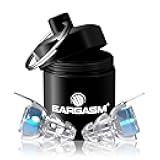 Eargasm High Fidelity Earplugs with Blue Filters - Reusable Noise Reduction Hearing Protection Ear-Plugs with Carrying Case for Concerts, Festivals, Raves, Musicians, Live Music, Sporting Events