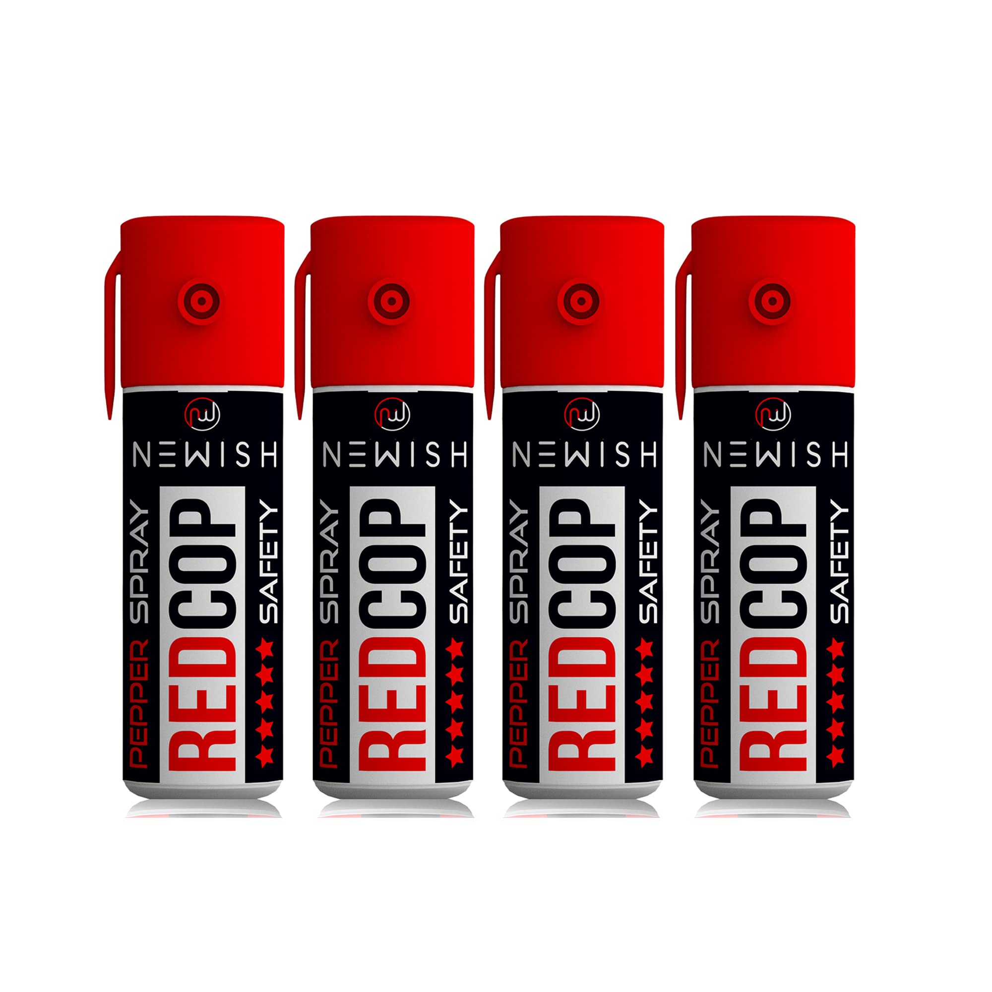 Newish Self Defense Pepper Spray 55 ML (Pack of 4) | Quick-Action Personal Safety Spray for Women, Men & Seniors | Pocket-Sized, Travel & Night Walk Protection, Long Range 15 ft