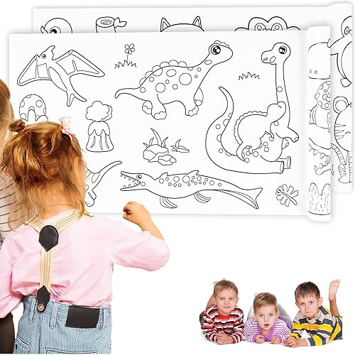 Bamugoo - Rollo de dibujo para niños, 2 unidades de rollo de papel para colorear para niños, rollo de papel de dibujo, papel de dibujo de 120 x 11.8