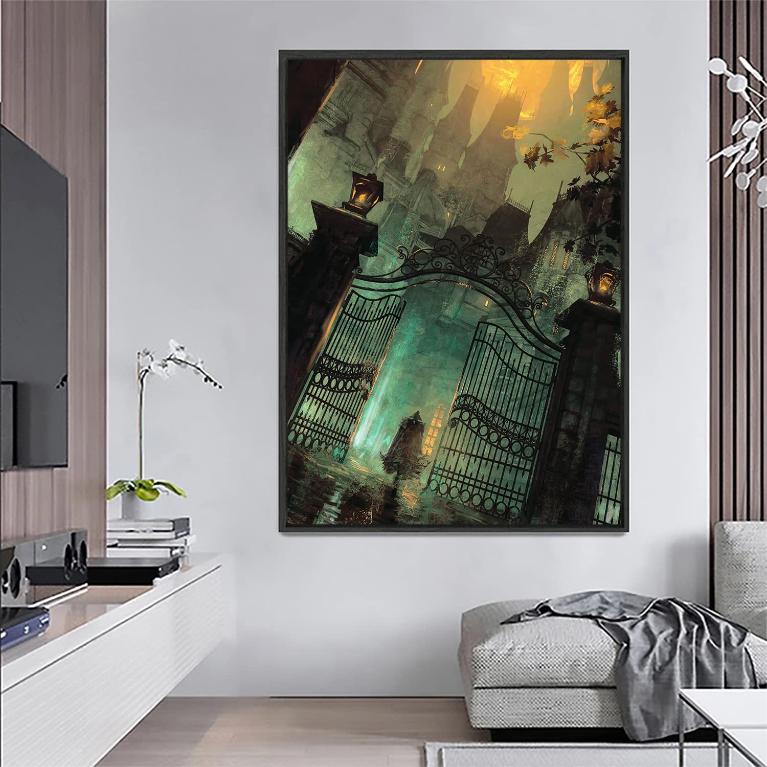 Xtreme Skins Designs Print Black Wood Floater Framed Canvas Wall Art Decoration Poster (45x60 Inch) - The Hoont Is Done