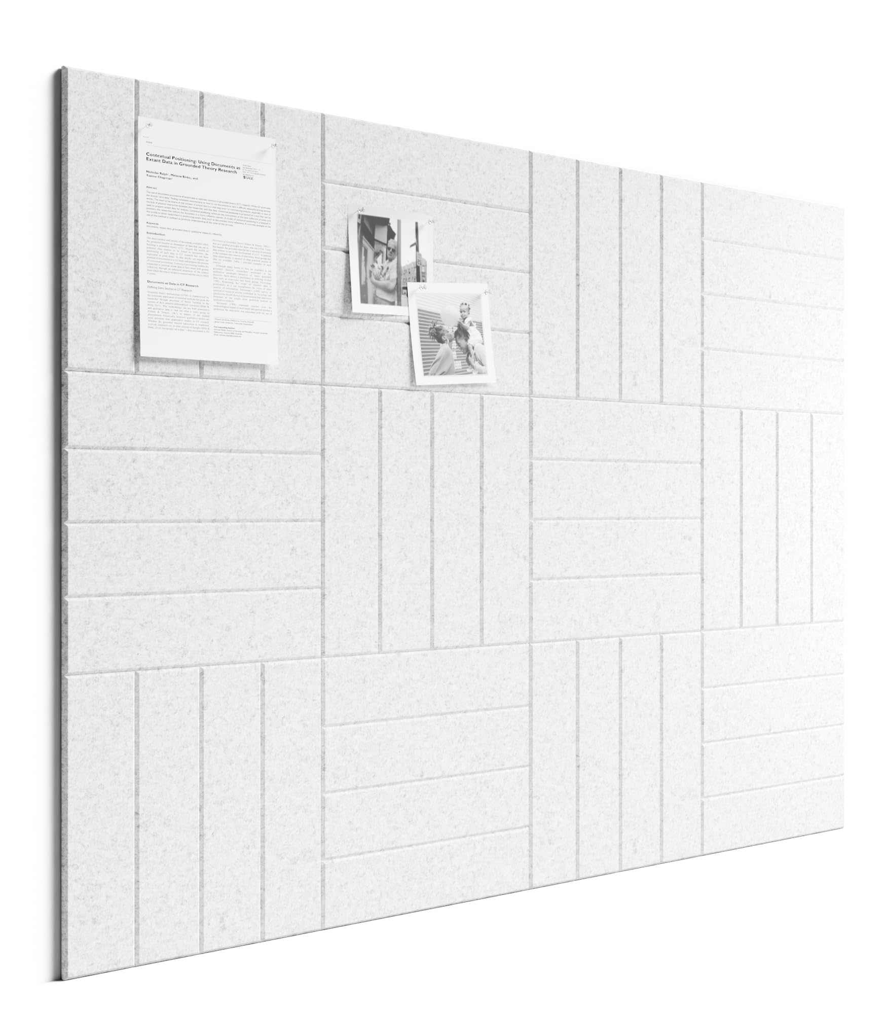Bumusty 12er-Pack Filz-Pinnwand Lamellen-Optik 120 x 90cm,Alternative zu Korktafel,Inkl.70 Klebestreifen,Memoboard,Fotowand & Visionboard Für Büro,Kinderzimmer & Klassenzimmer