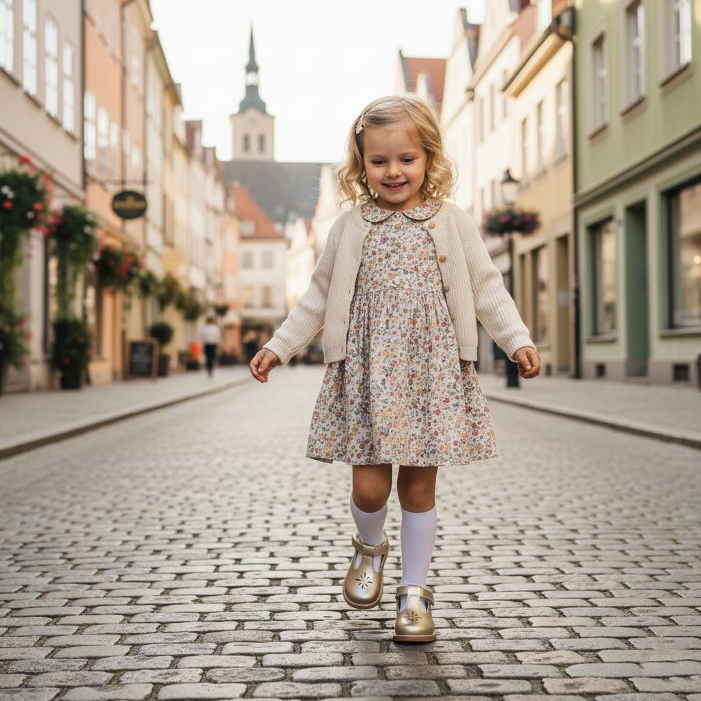 Kolan Todder Little Girls Oxford Shoes Mary Jane T-Strap School Uniform Party Dress Flat Shoes - Image 3