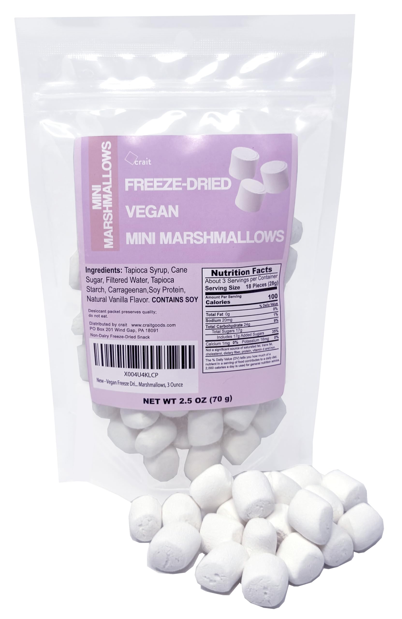 Amazon.com : Vegan Marshmallows, Freeze Dried Mini Marshmallows