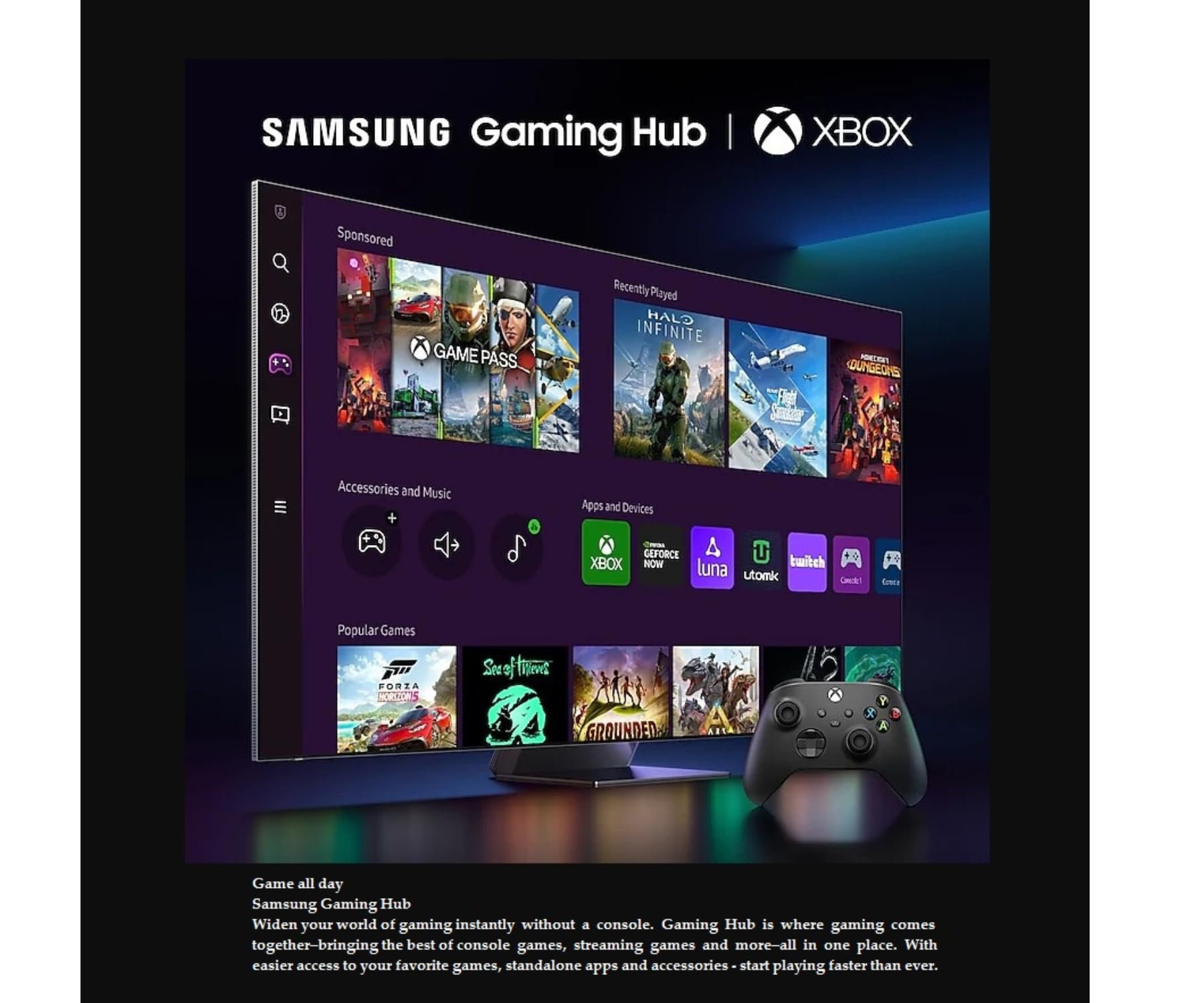 Samsung 43 Inch Smart TV 2025 Class U8000 Series Crystal UHD 4K Smart Tizen TV with Bluetooth, Motion Xcelerator(Renewed)