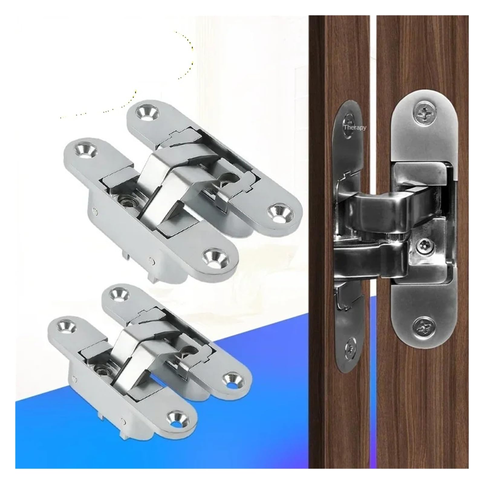 Verstecktes Scharnier des Eisernen Kreuzes | 2 Stück verstecktes Kreuzscharnier for Türklappmöbel in verschiedenen Größen(30 110mm - Left open)
