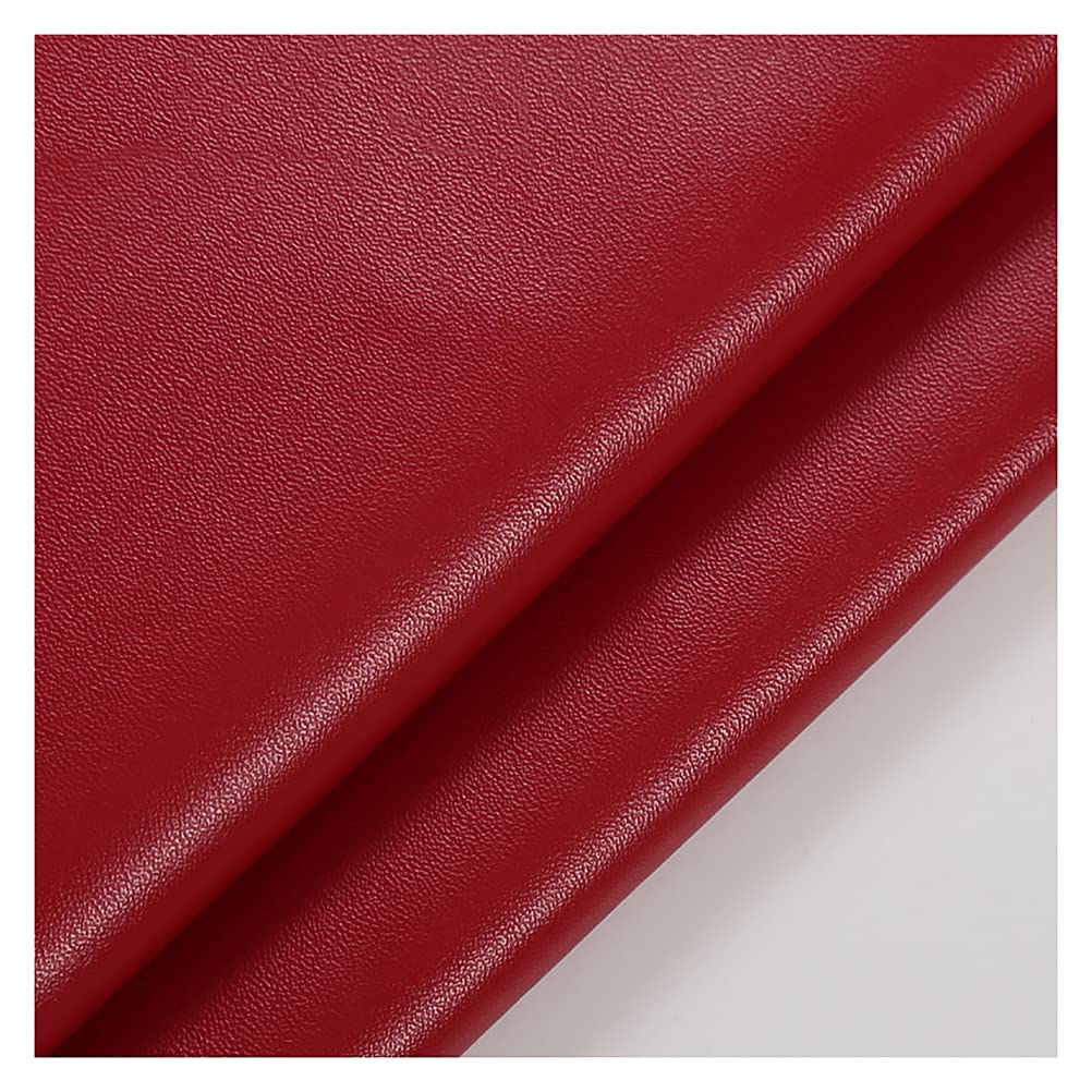 Tissu simili cuir imperméable vin rouge pour rénover vos meubles