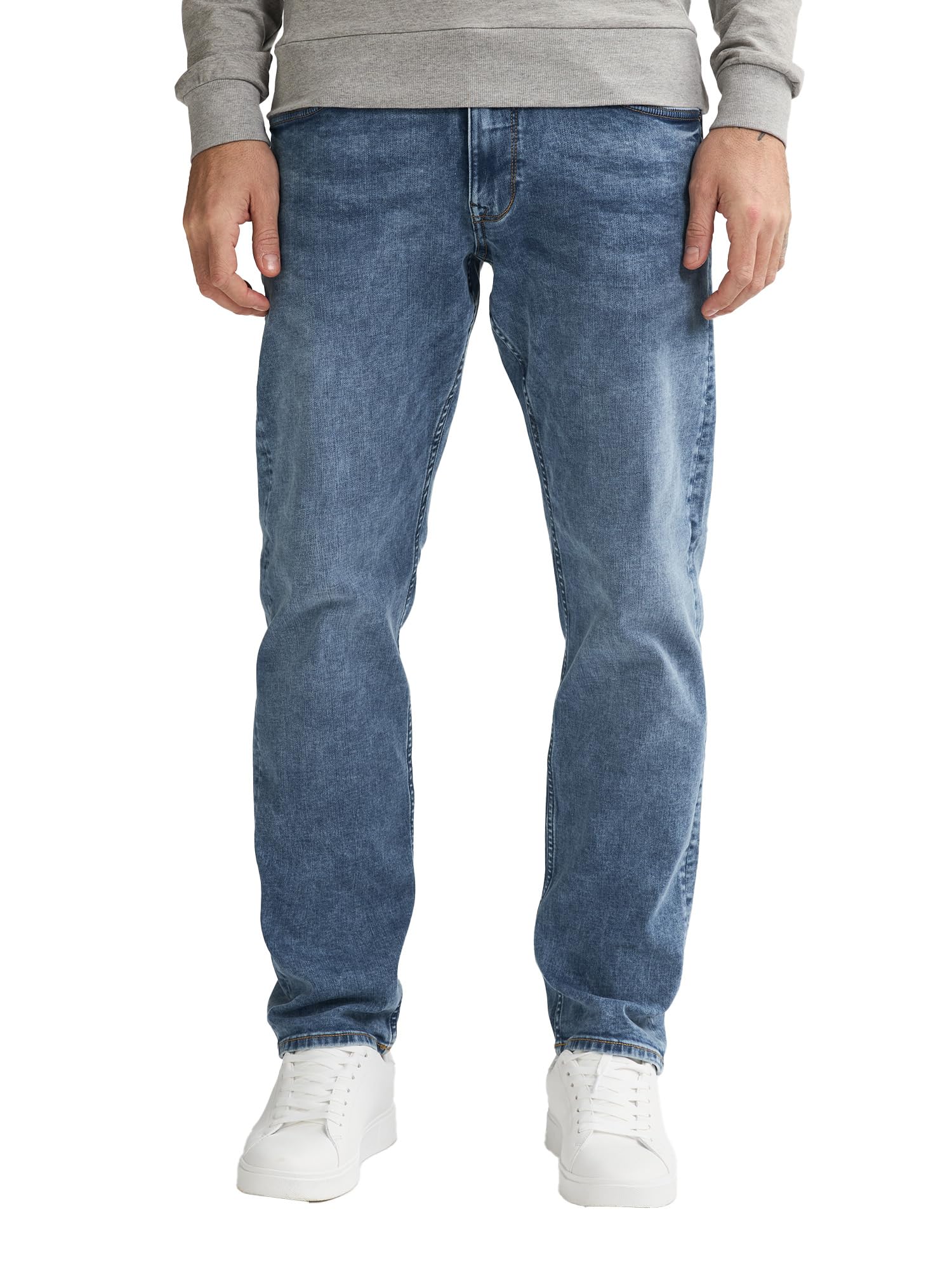 Petrol Industries Men's Light Used Denim Tapered Suit Trousers, 32-38