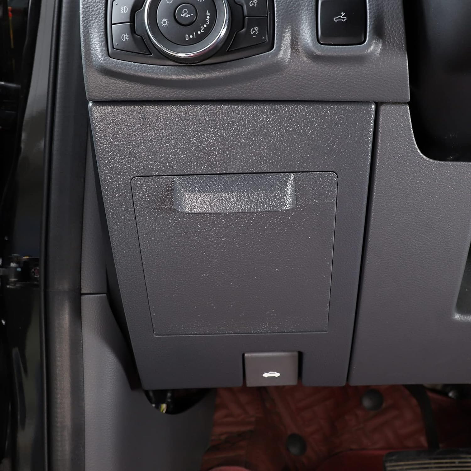 PIUGILH ABS Center Console Fuse Storage Box, Driver's Seat Fuse Box Tray Compatible with Ford Ranger 2015-2021, Grey