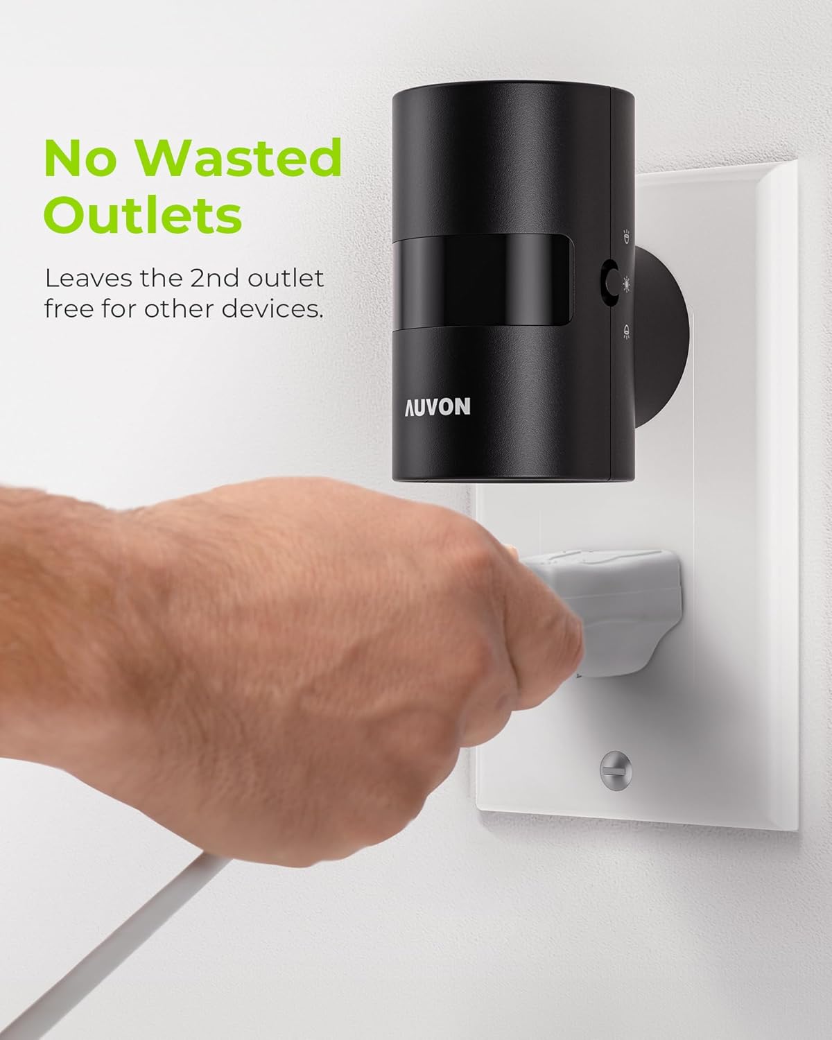 AUVON LED Night Light Plug in, Modern Motion Sensor Night Light with 90° Rotatable Design & Dusk to Dawn Sensor, Dimmable Night Lights 1-100LM Warm White 2700K for Bedroom, Hallway, Stairway, 2 Packs - Image 7