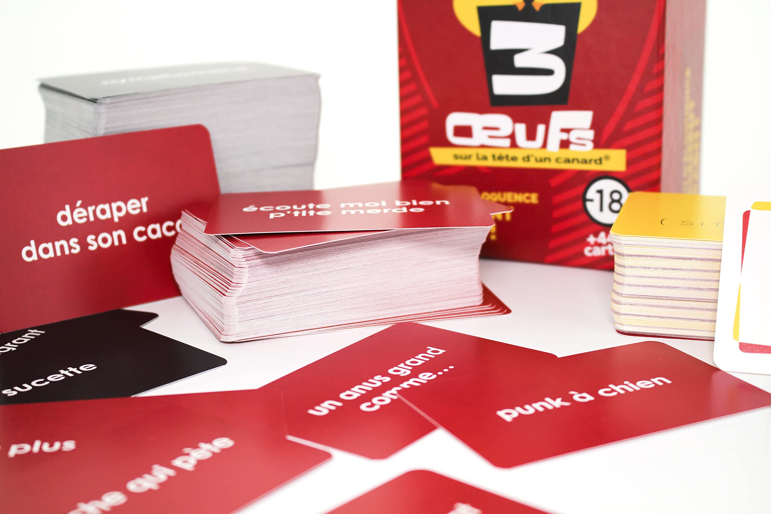 3 œufs sur la tête d'un canard - Jeu d’Éloquence carrément Trash - Jeu de société adultes, soirées & apéros