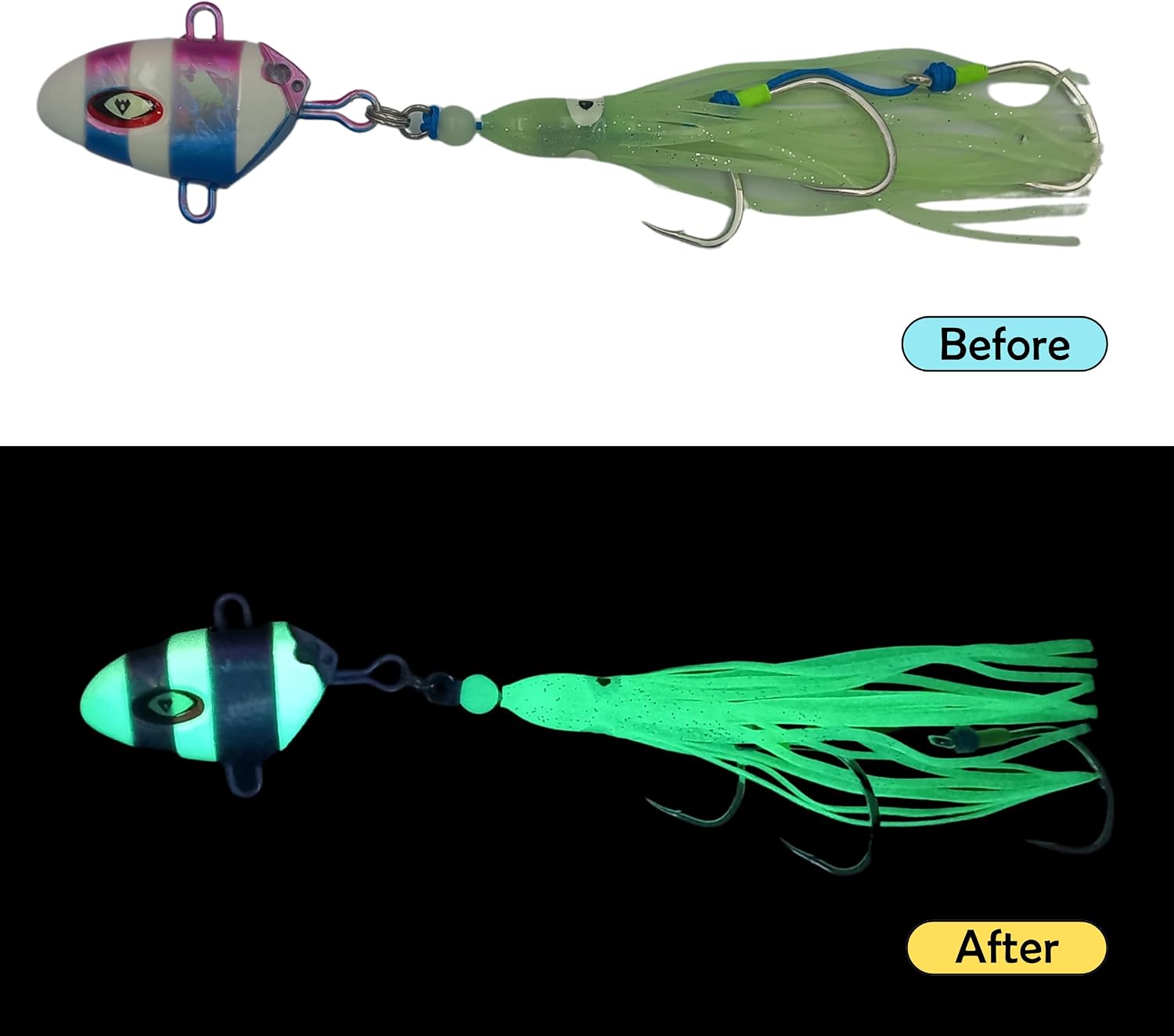 Aramish GloCast Mini - Instant UV Charger for Lures Ice Fishing Night Fishing Glow Baits Jigs Tubes Powerful UV LED Light