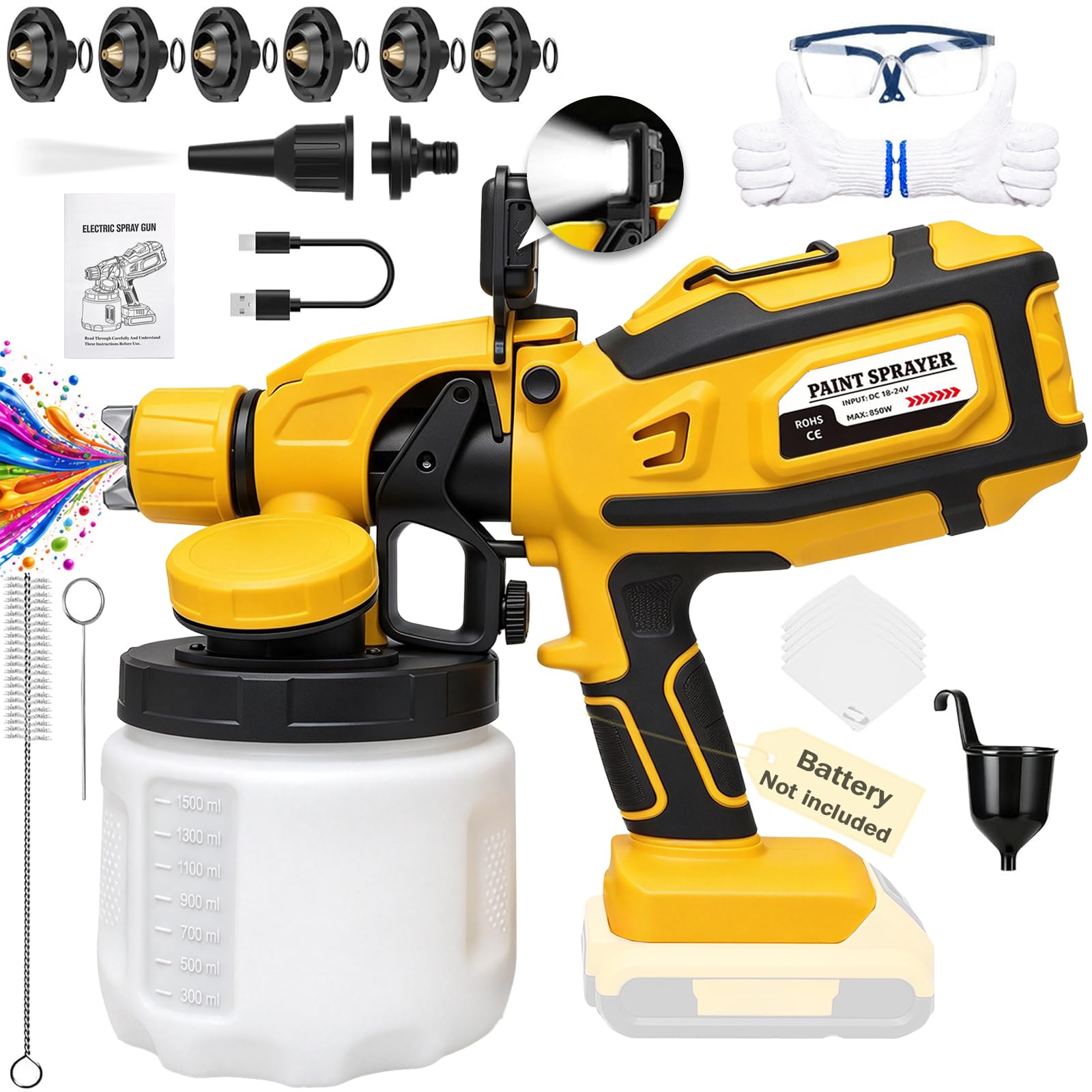 Cordless Paint Sprayer Compatible
