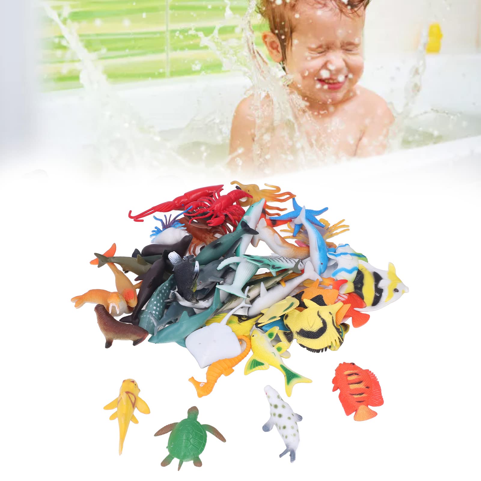 Oceaan Zee Dier, 48 Stks Diverse Mini Plastic Zee Dieren Speelgoed Set Veilig Bad Speelgoed voor Kind Klaslokaal Educatief Party