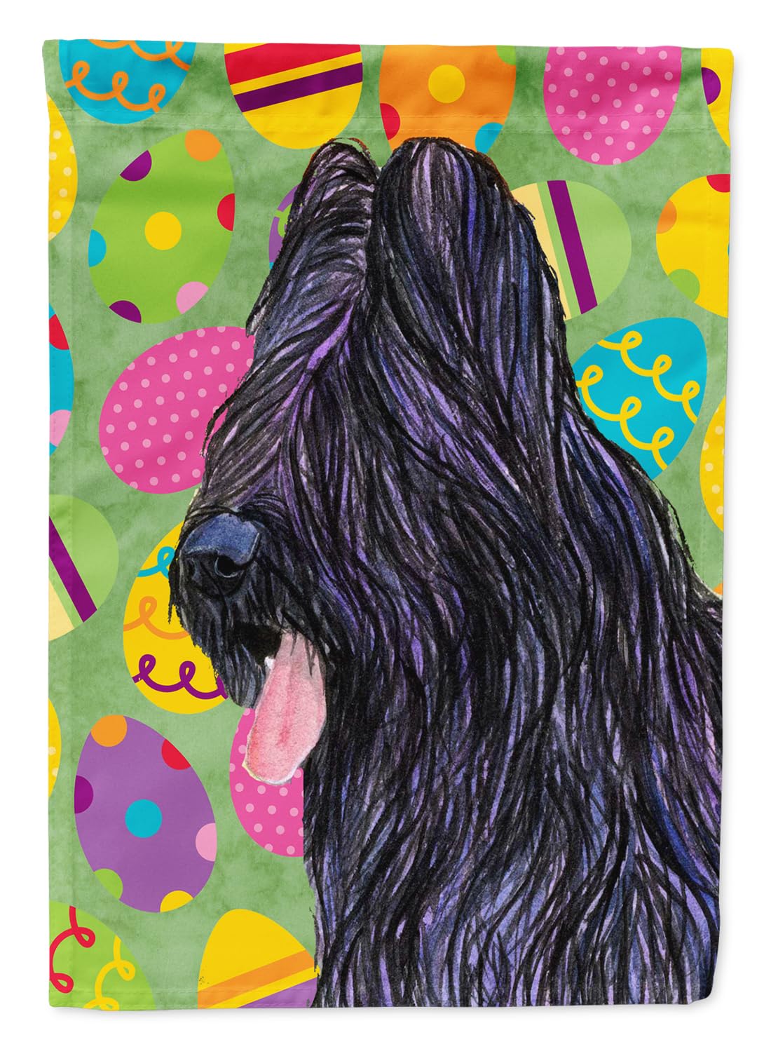 Drapeau Briard Easter Eggtravaganza Caroline's Treasures pour décoration de jardin multicolore