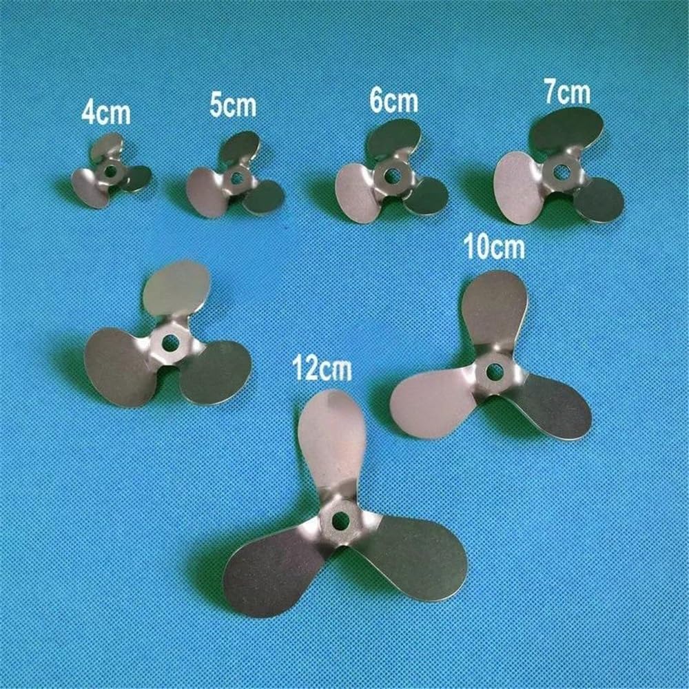 1 stücke Labor 304 Edelstahl Durchmesser 4cm Bis 12cm Drei Klinge Propeller Paddel for Labor(8cm 45degree angle)