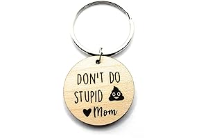Don't Do Stupid Stuff Keychain - Funny Drive Safe Keychain Gifts for...
