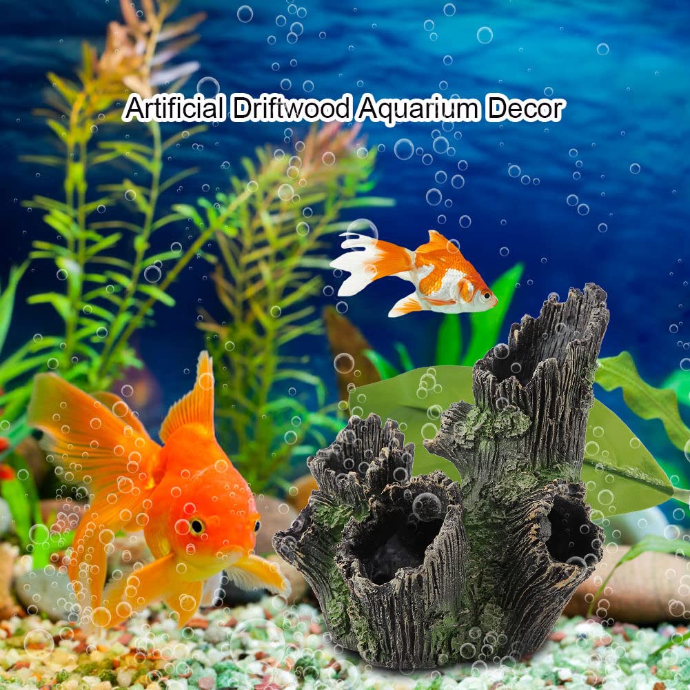 NCONCO Aquarium Driftwood,Aquarium Decoration,Artificial Driftwood Aquarium Cave,Tree Trunk with Hole Aquarium Decoration Resin Wood for Fish Tank Ornaments(ST-004A) - Image 4