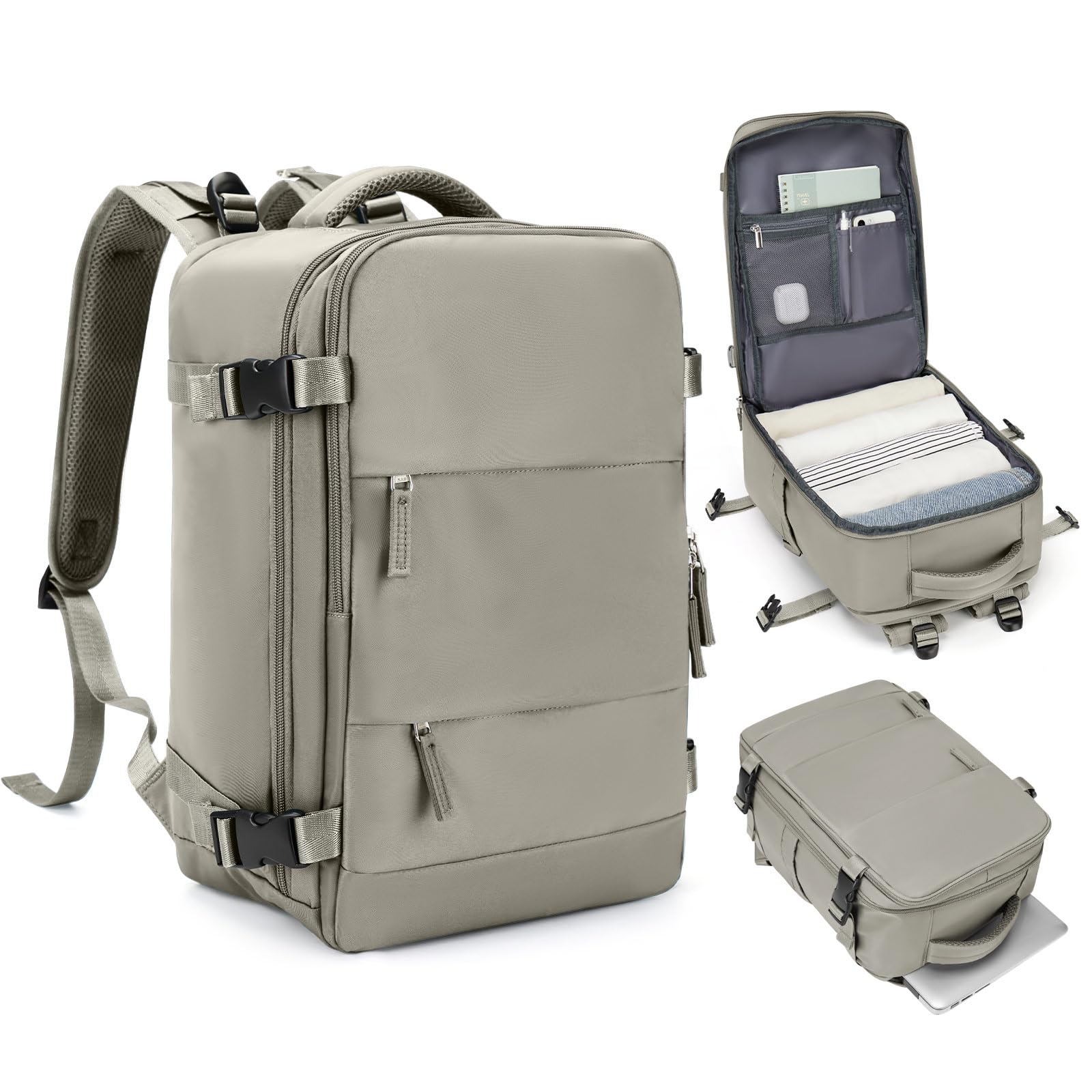 HPLQQ Zaino Bagaglio a Mano Ryanair 40x20x25 Zaino Aereo Borse da Cabina per Easyjet 45x36x20 Zaino da Viaggio donna, Borsa da Viaggio aereo Impermeabile Zaino Casual Porta PC