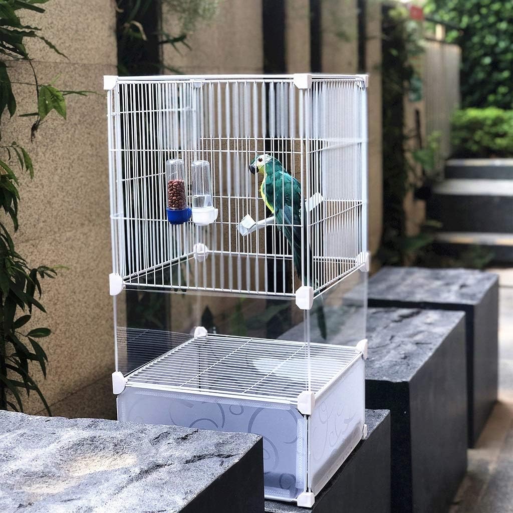 Amazon Co Jp 鳥籠 インコ 鳥かご ケージ インコ とりかご おしゃれ 安い透明な鳥かご ベース付き鉄のオウムのケージ 鳩真珠のツグミ Color White 75cm ペット用品