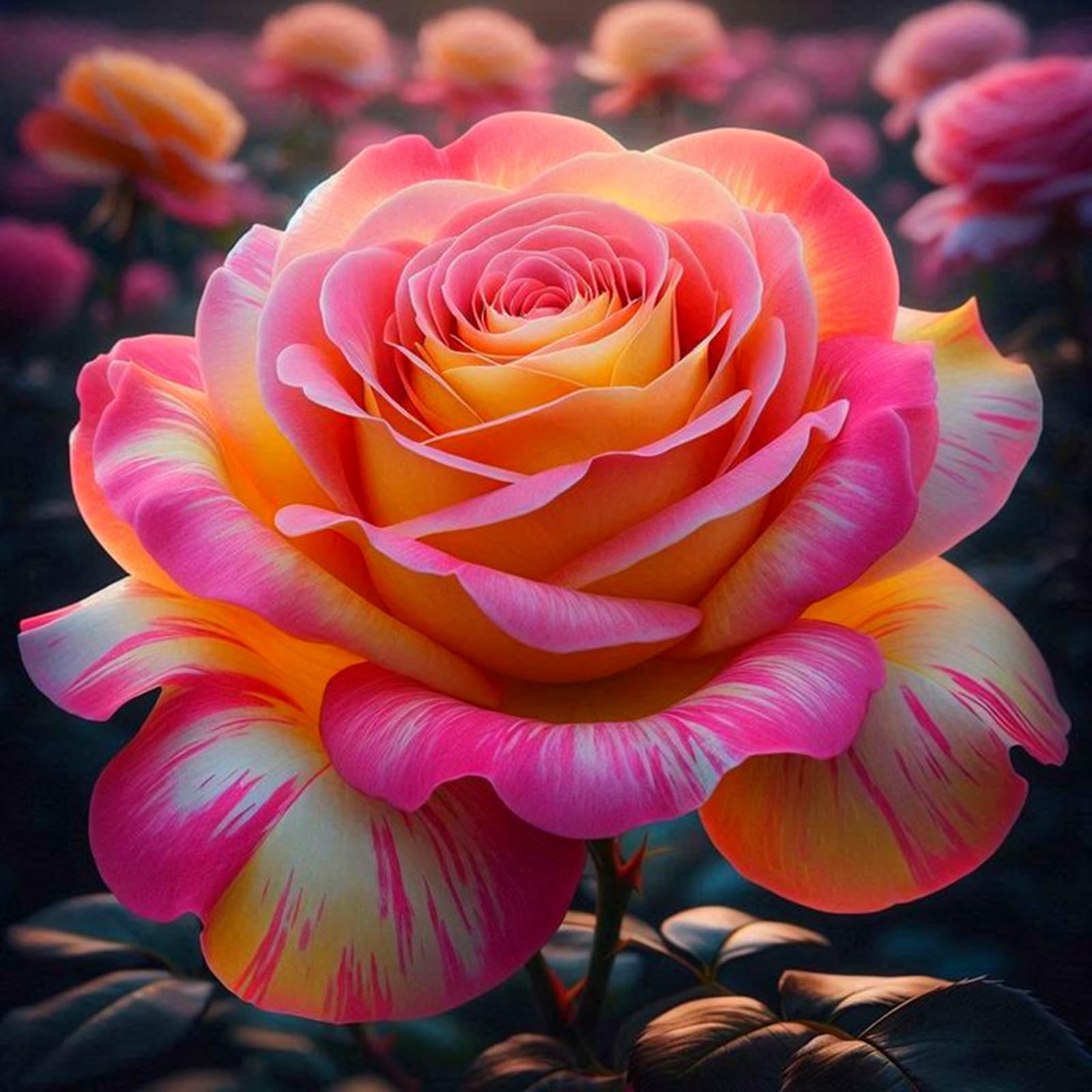 Rare Rose Perennial Bulbs UK, Fragrant Flowers, Suitable for Garden Plants, Landscape Design, Indoor and Outdoor Potted Plants-3 Rhizome-J