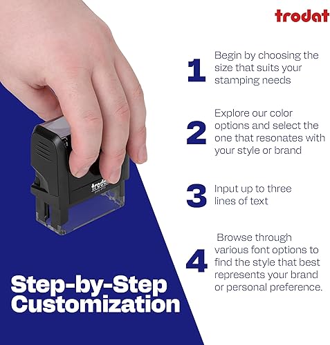 Miniatura 7 de Sello de dirección de retorno personalizado autoentintado grande  Personalizable hasta 5 líneas de texto  Sello de goma de dirección personalizado