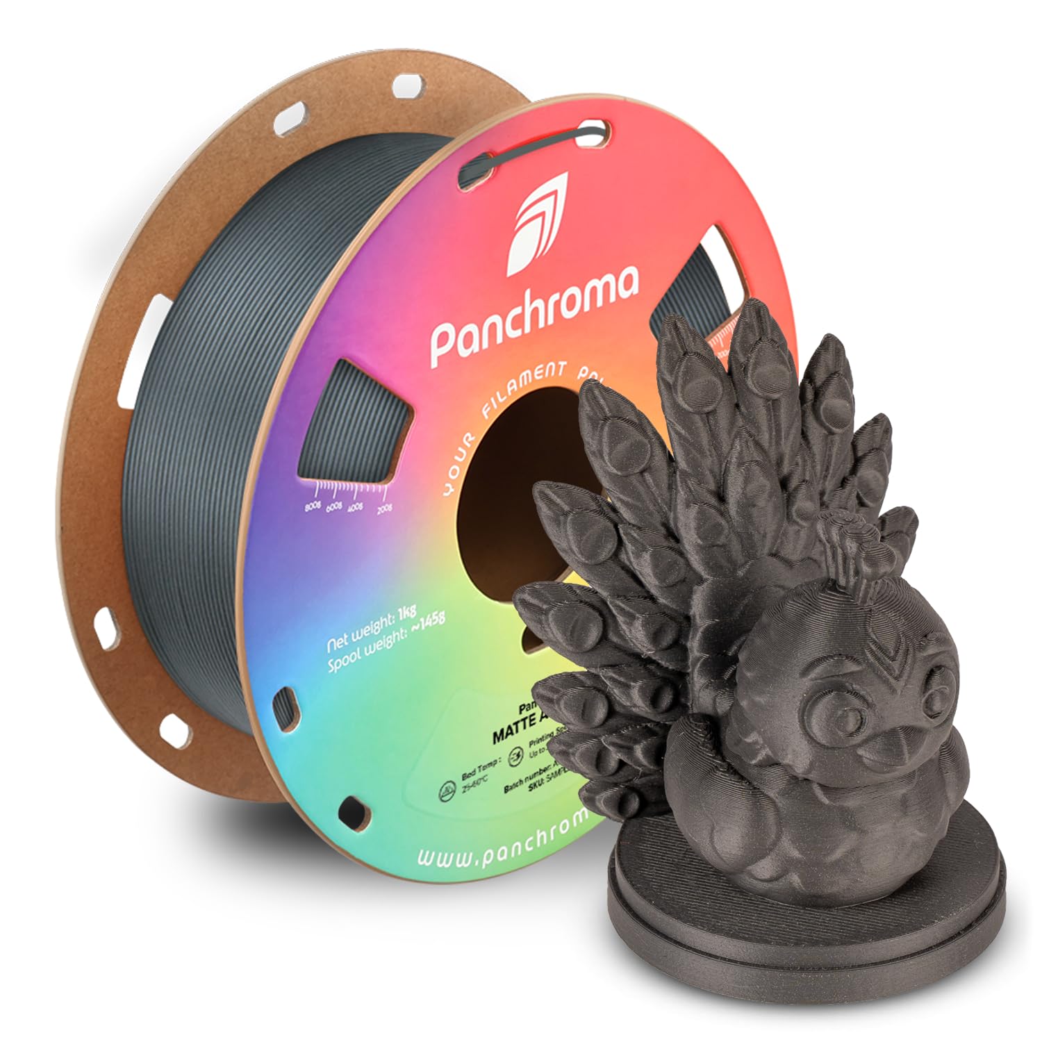 Polymaker Panchroma Matte PLA Filament 1.75mm, High Speed Ash Grey