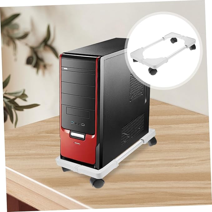 Soporte móvil para torre de PC con ruedas hasta 40 kg miniatura 6