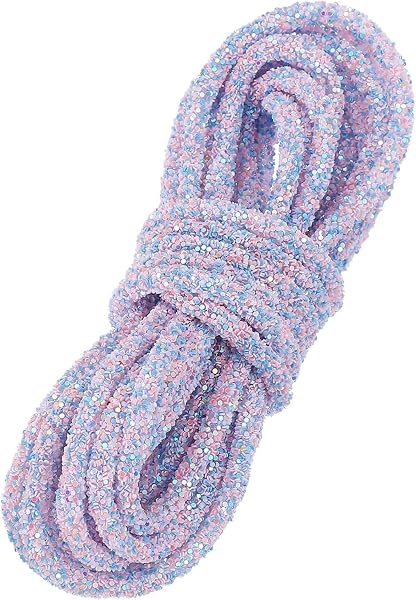 PATIKIL Sequins Rope, 5.5 Yard 6mm Sequins Rhinestone Tube Cord pour Wedding Dresses Earring Costume Clothing Shoes Jewelry DIY Crafts Making Accessory, Blue Pink - 1