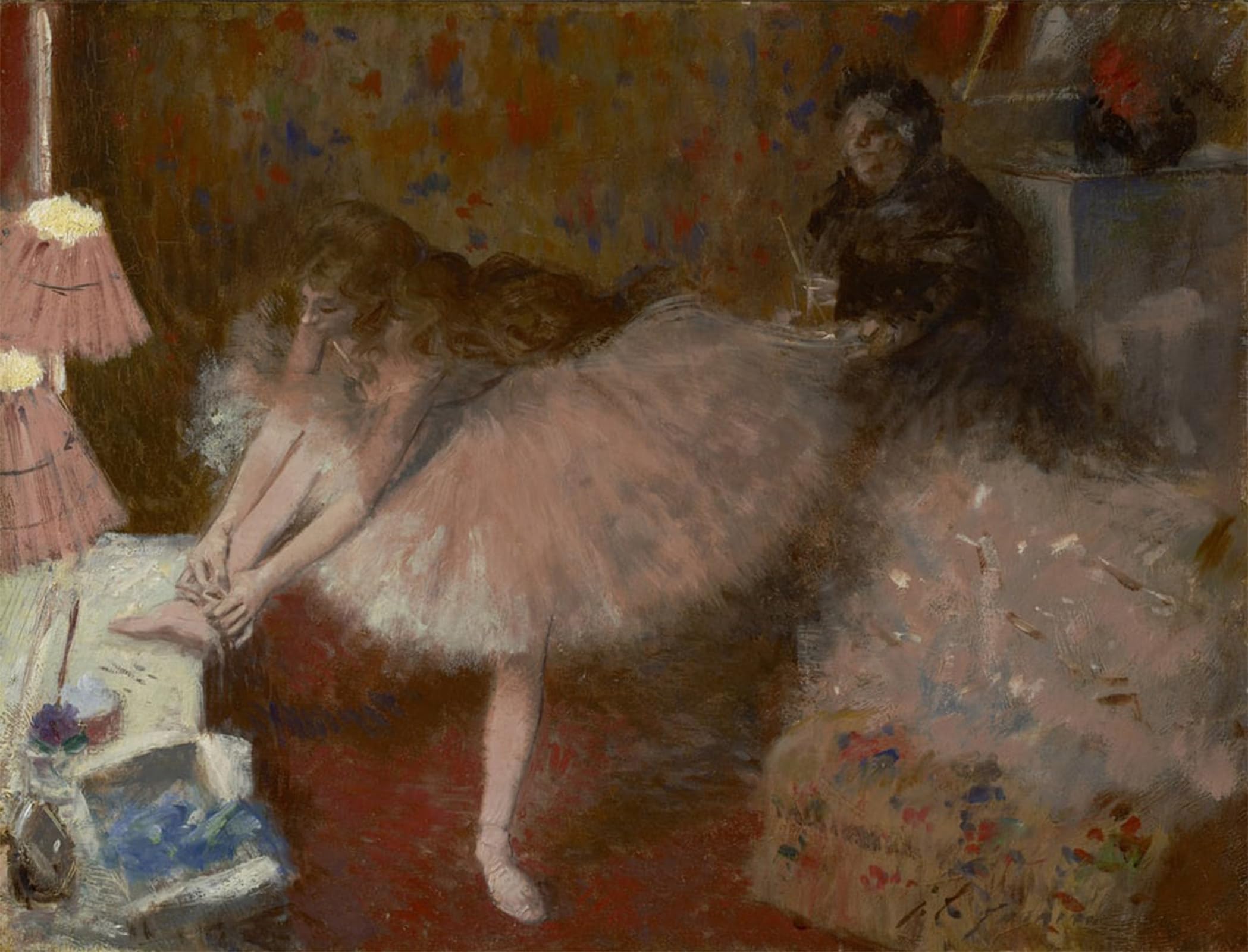 POSTERIIk Vintage Classic Picture Landscape Artwork Dancer in Her Dressing Room by Jean Louis Forain Portrait Canvas Painting for Office Home Decor 60x90cm