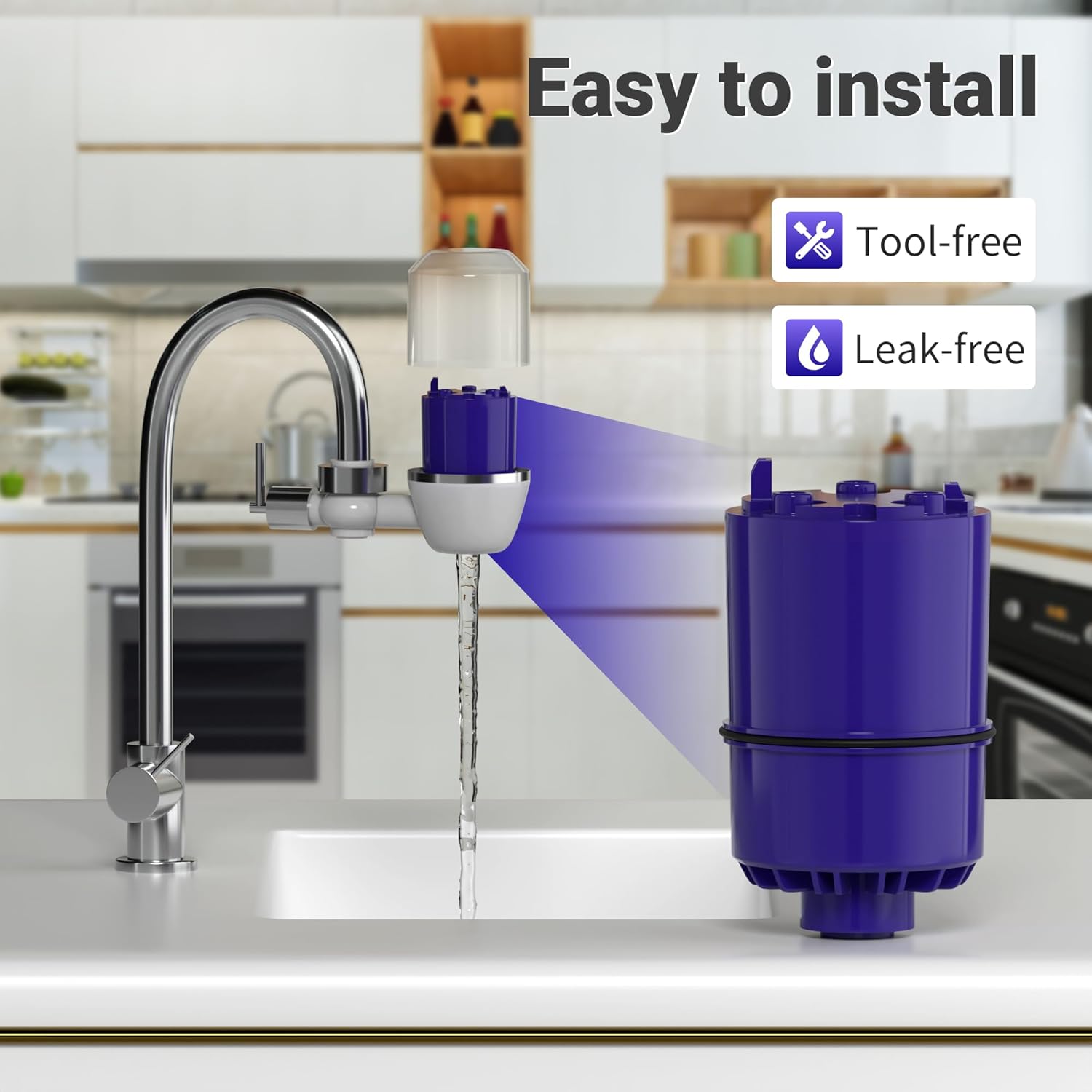 RF3375 Compatible with All PUR, fit for RF-9999,RF3375,PUR PLUS Faucet Filtration Systems,FM-2500V, FM-3700, PFM400H, PFM350V water filter,6 Pack,By YPMQY