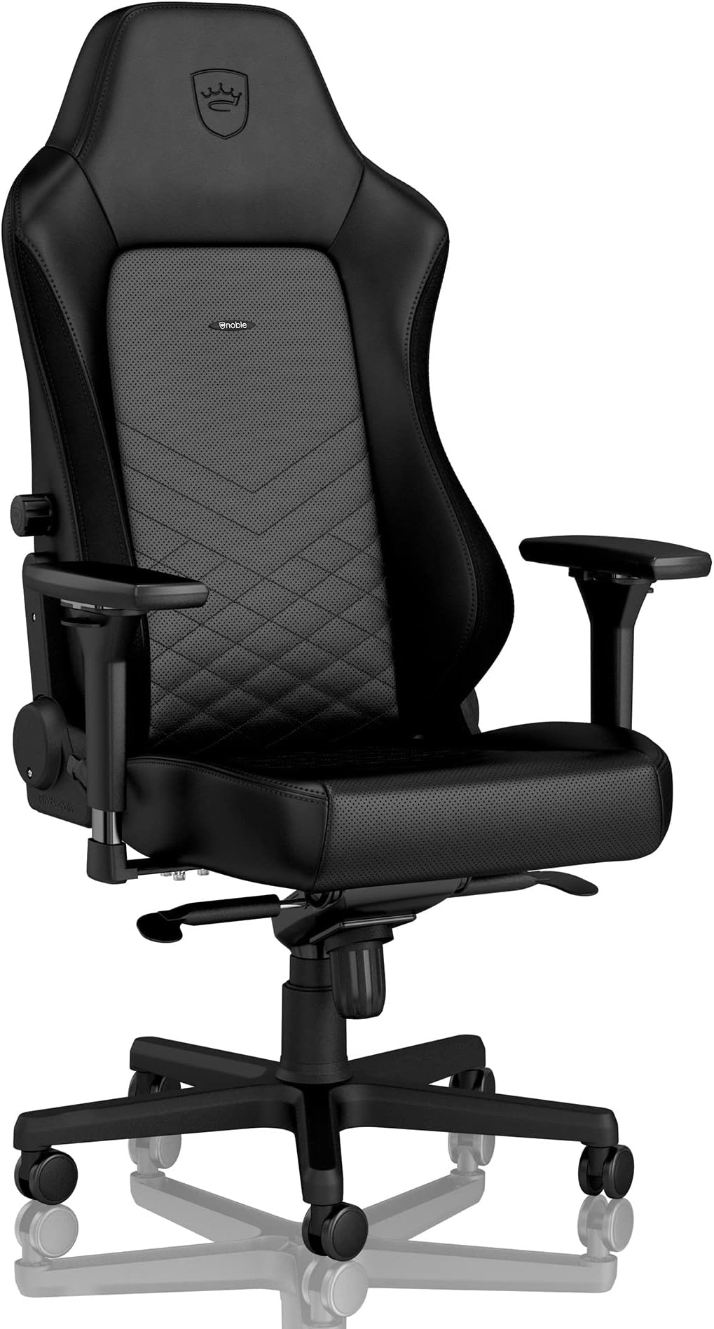 noblechairs Hero Gaming Chair - Office Chair - Desk Chair - PU Leather - 330 lbs - 125ยฐ Reclinable - Lumbar Support - Racing Seat Design - Black