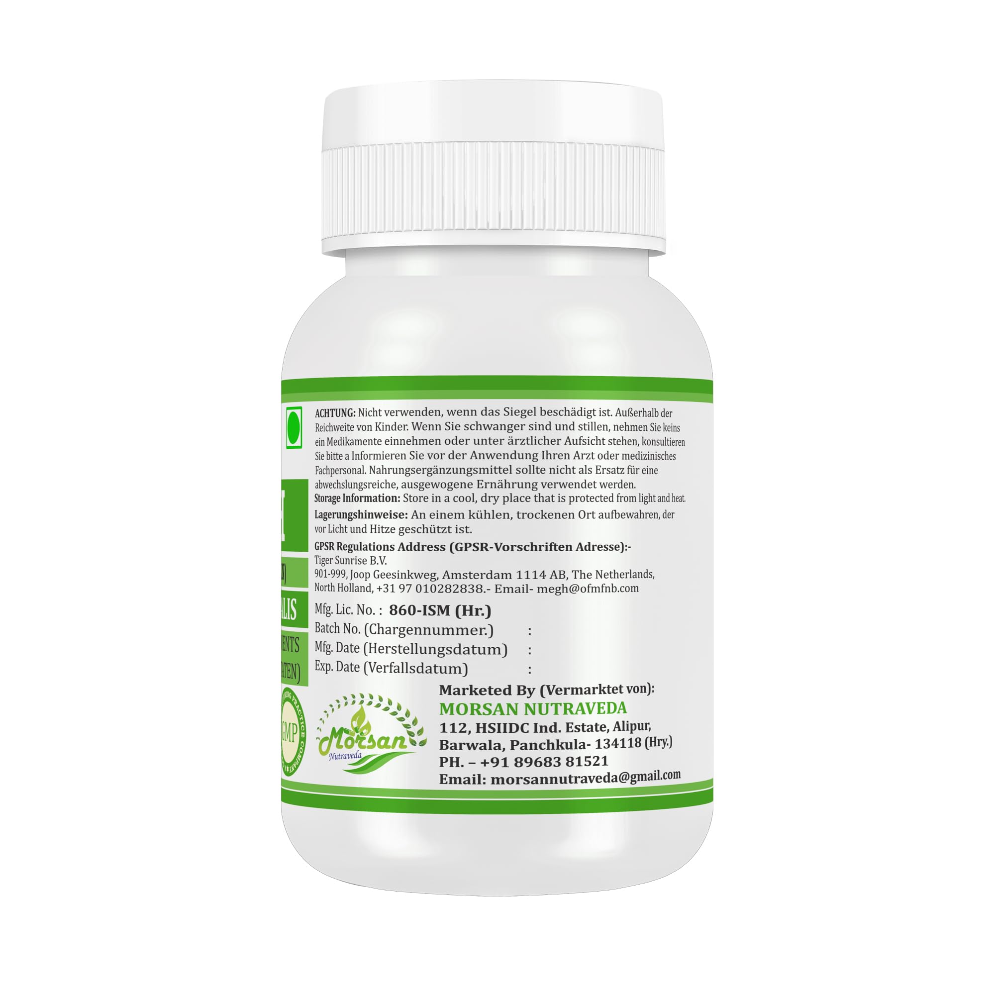 Tulsi (Ocimum sanctum, Basil) Extrakt mit 10:1 Stärke, 500 mg x 60 vegane Kapseln | Ayurvedisches Kräuterergänzungsmittel für Männer und Frauen (1 Flasche mit 60 Kapseln)