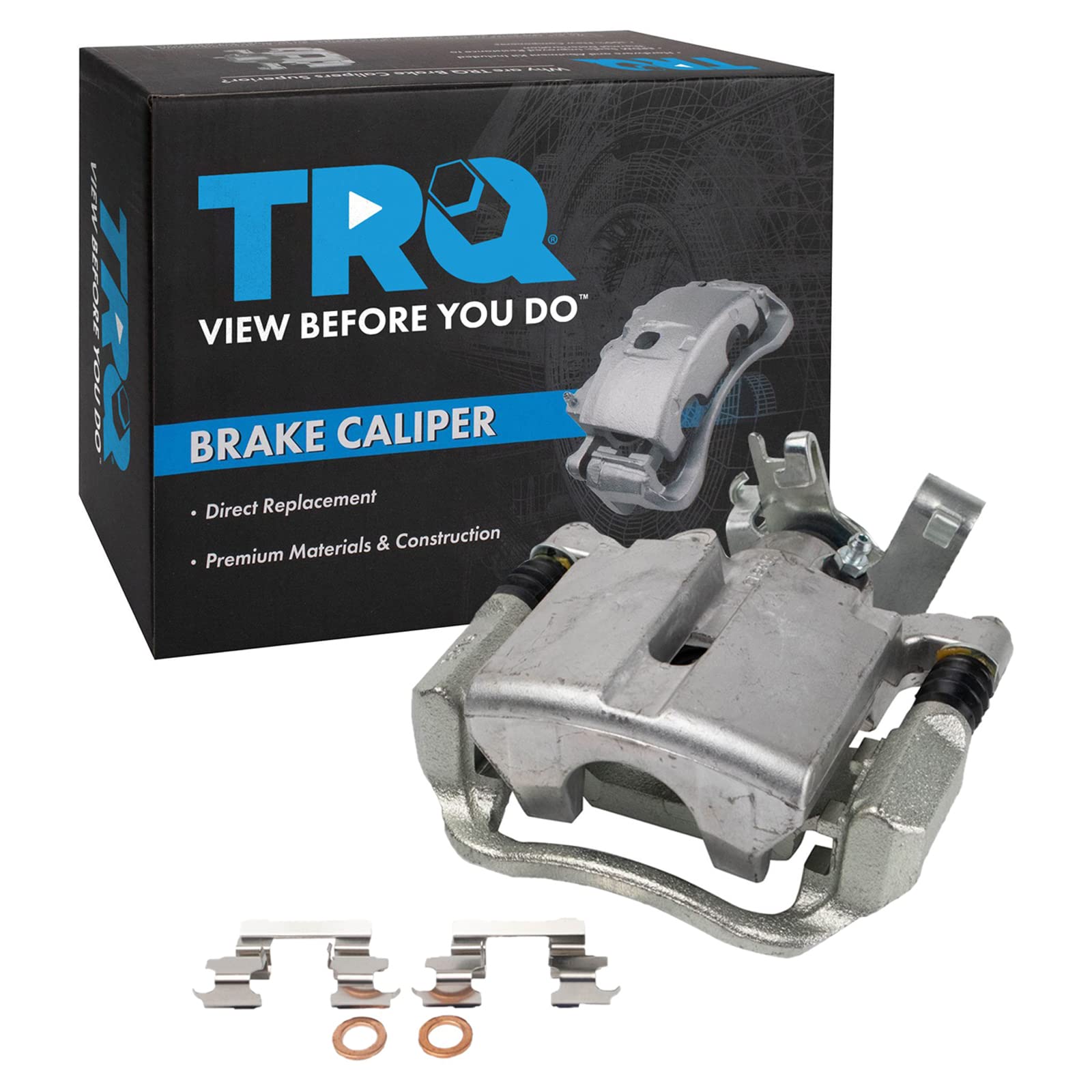 TRQ Rear Right Brake Caliper w/Bracket Passenger Side