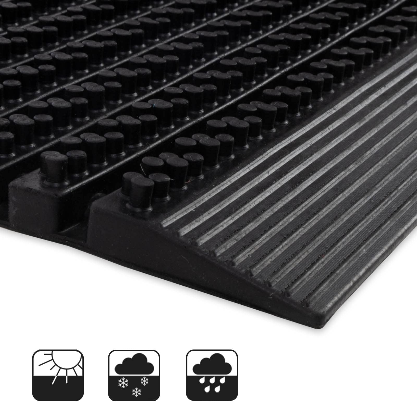 Floordirekt Zerbino Power Brush – Zerbino Cattura Sporco in PVC per Esterni e Interni, in Diversi Colori e Dimensioni 75 x 120 cm