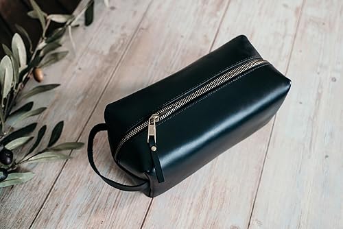 Miniatura 6 de Luxe-Range Leather Toiletry Bag, Personalized Travel Kit, Groomsmen Gift, Men's Shaving Bag, Father's Day Gift, Wedding, Anniversary