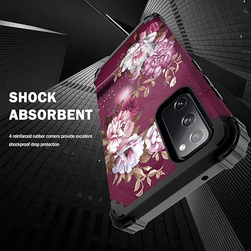 Miniatura 4 de Hocase Funda para Galaxy S20 FE 5G, resistente a prueba de golpes, goma de silicona suave y plástico duro, funda protectora híbrida para Samsung