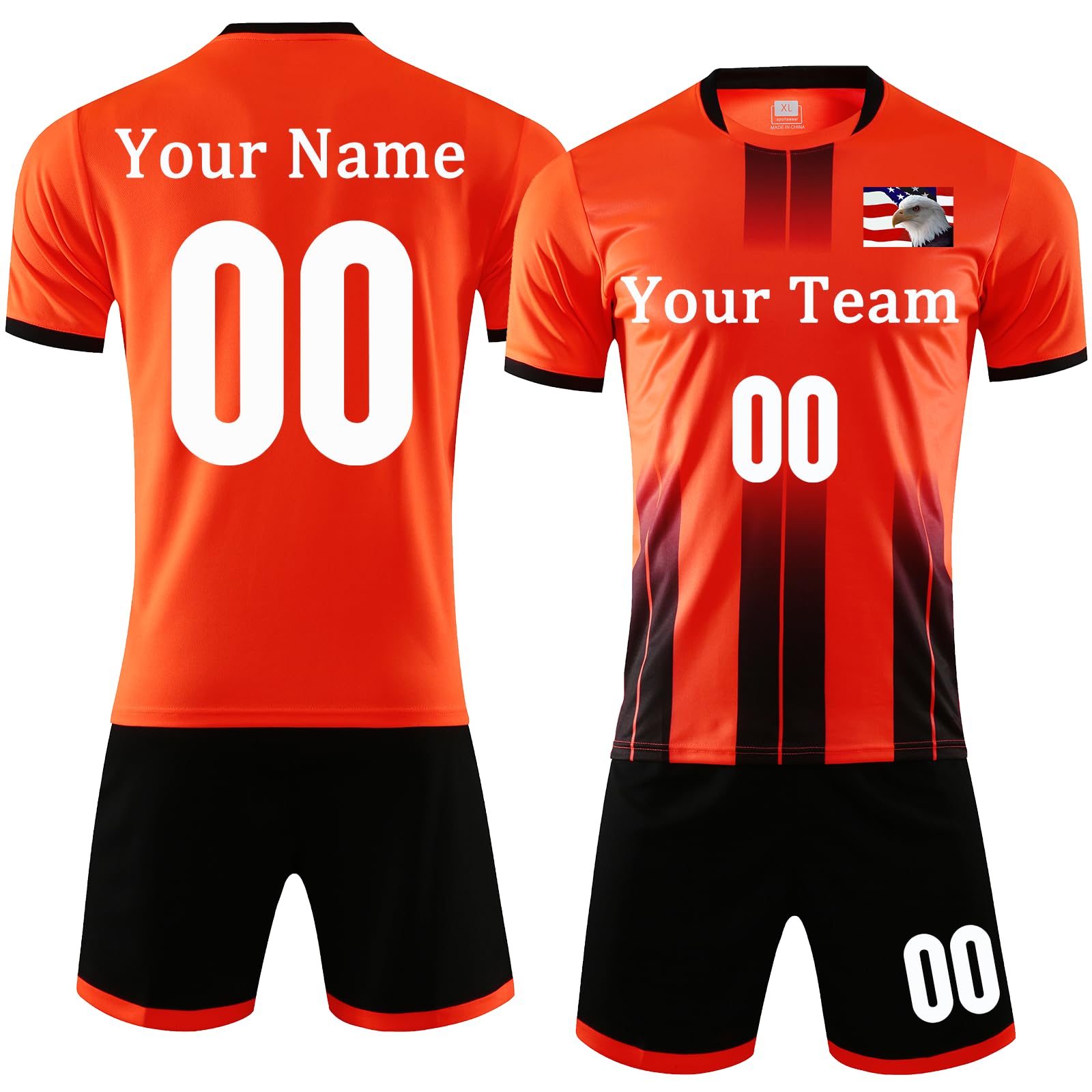Custom Soccer Jersey Sports Team Training Soccer Uniforms Personalized Name Number Logo Soccer Jerseys for Kids Youth Men