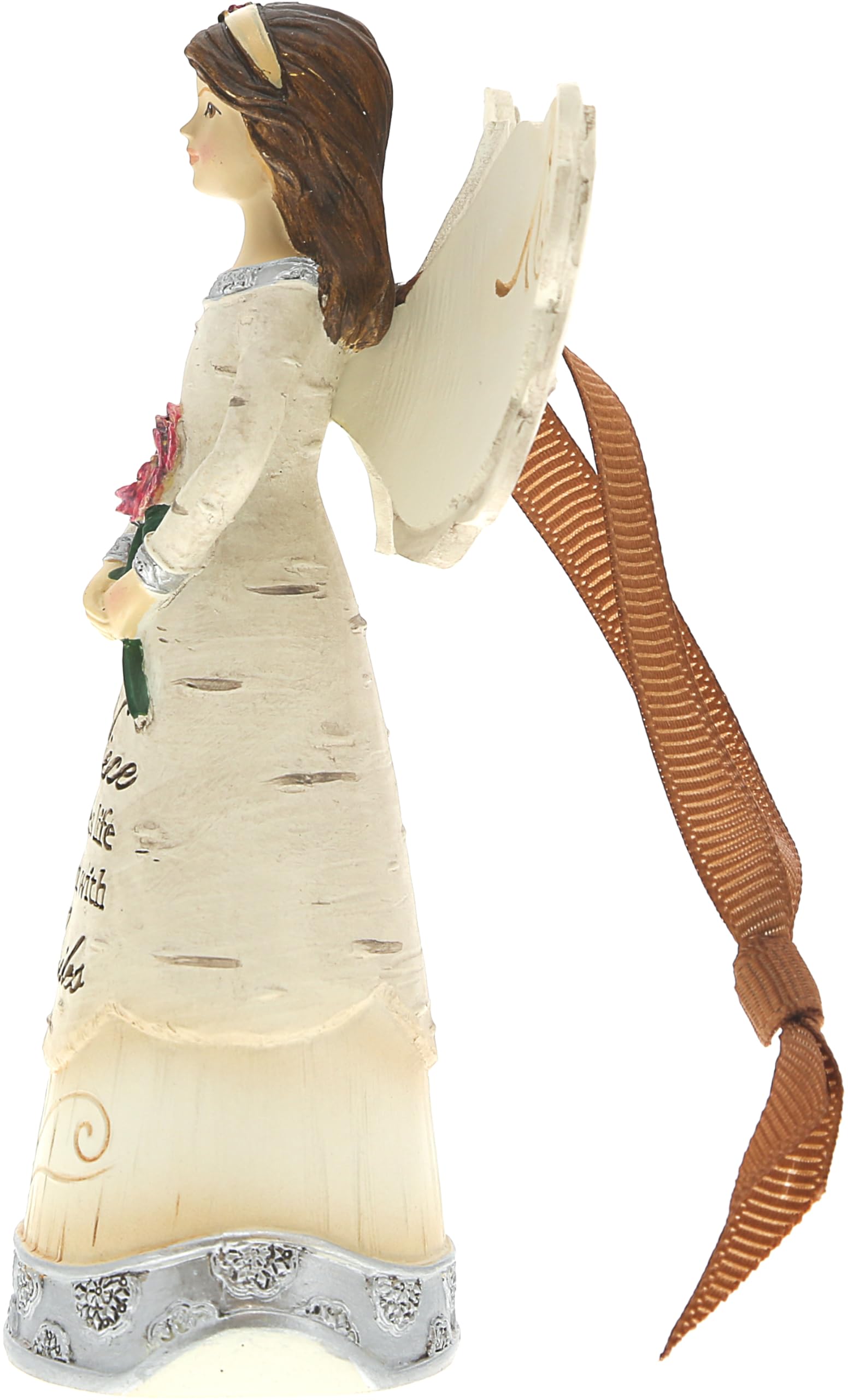 Pavilion Gift Company 82350 Niece Ornament/Angel Figurine, 4-1/2-Inch, Silver, Beige, Yellow, White, Green, Silver, Black, Brown - Image 3