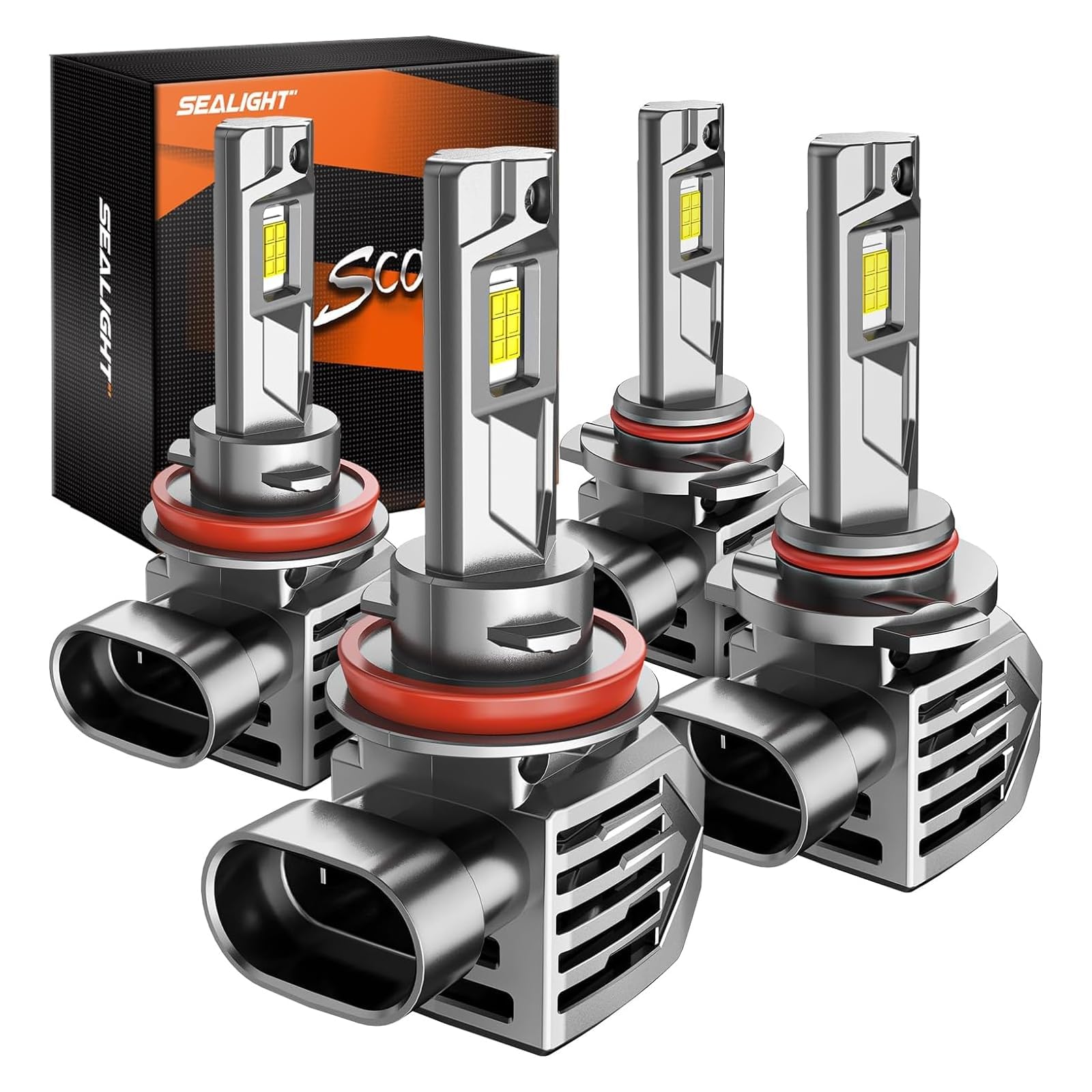Photo 1 of SEALIGHT S7S ???/??/?? 9005/HB3 Light, 120000LM Brightest Bulbs, 6500K White, Easy Installation,10 Years Lifespan, Plug-N-Play, 4 Pack
