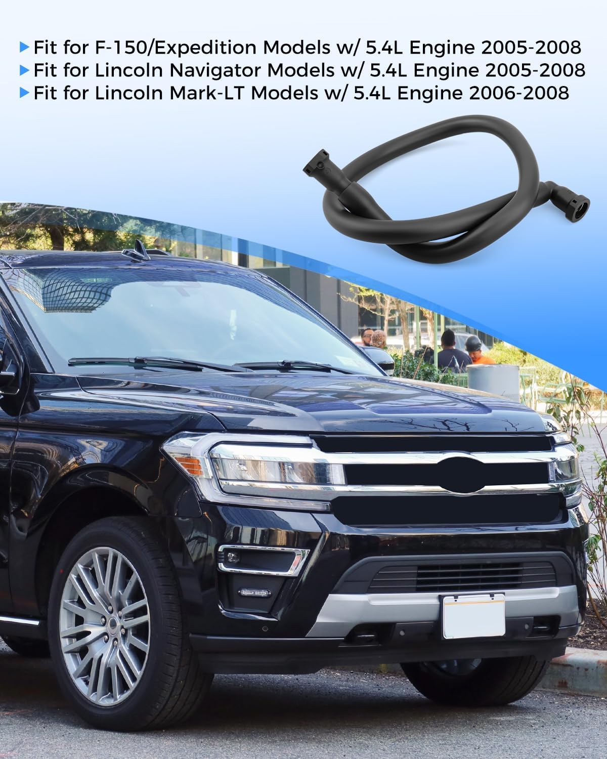 Fuel Vapor Vacuum Tube Replace 5L3Z-9D289-A Fit for F-150/Expedition/Lincoln Navigator 2005-2008, Fit for Lincoln Mark-LT Models w/ 5.4L Engine 2006-2008
