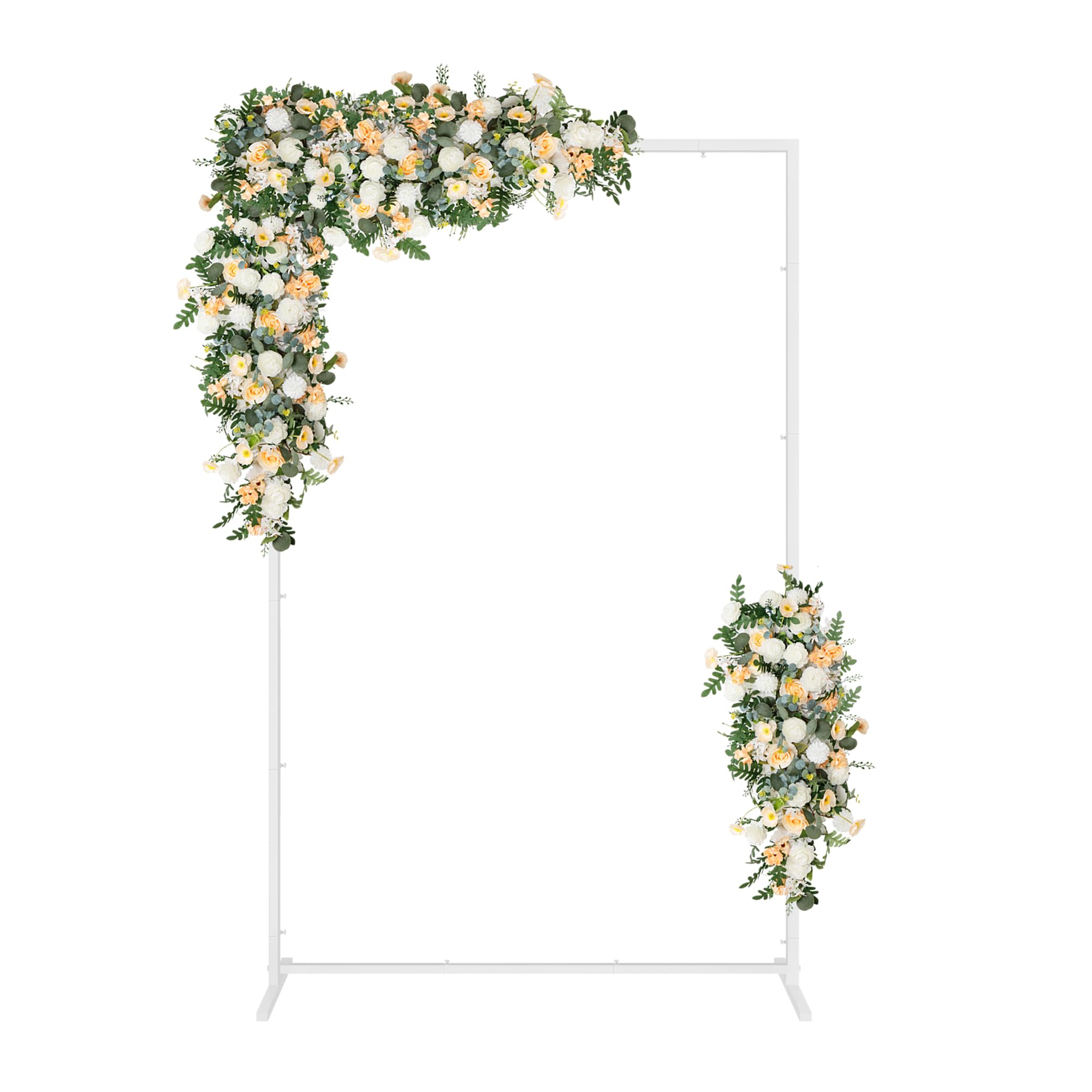 6.6X3.9FT Metal Square Backdrop Stand, Wedding Arches for Ceremony, Square Balloon Arch Stand, Arch Backdrop Stand for Weddings, Birthdays, Party, Garden Decorations, Anniversary, White