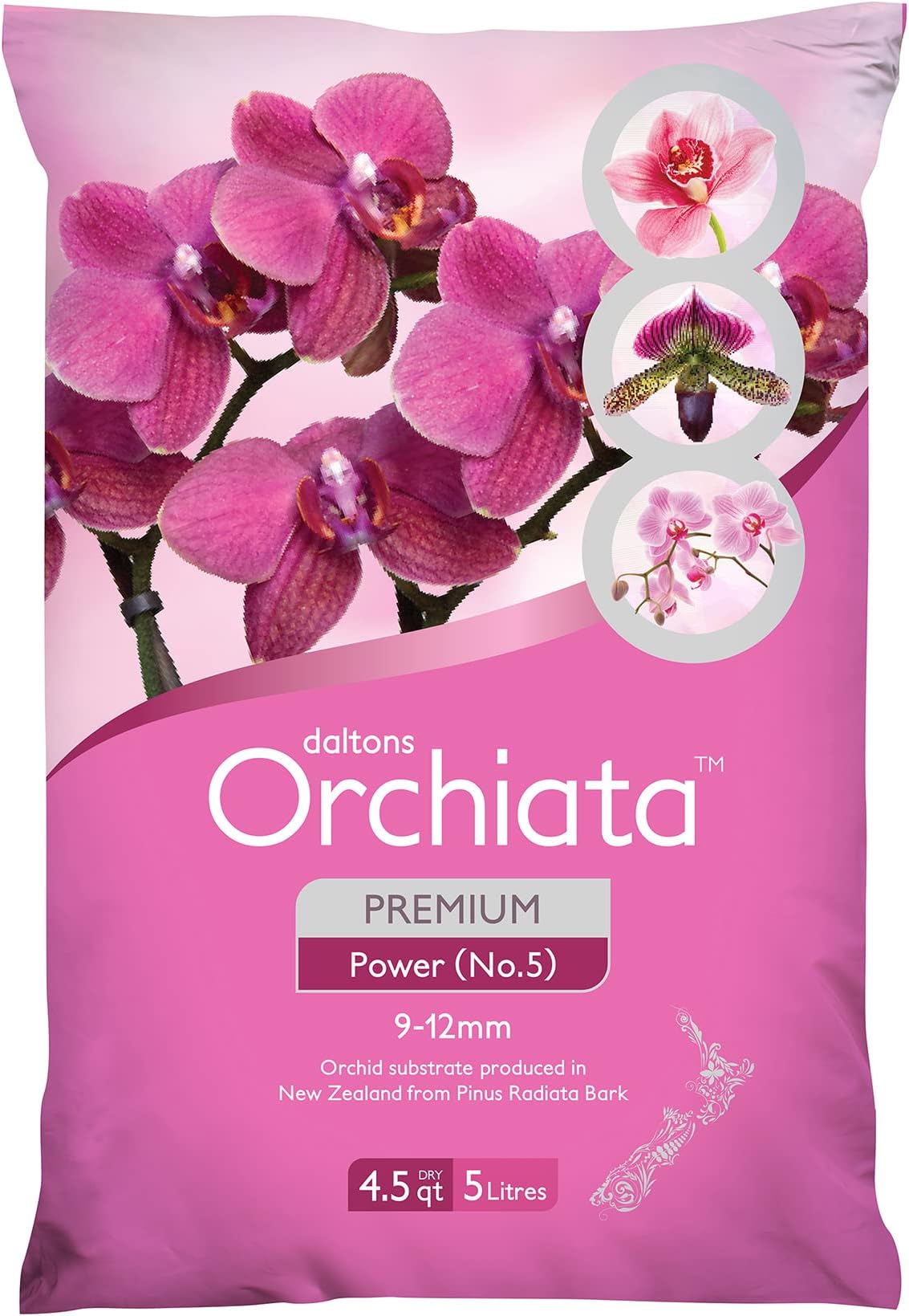 Orchid Bark | Orchid Bark for Plants 100% Pure New Zealand Pinus Radiata | Power 3/8” to 1/2" Organic Potting Orchid Bark for Aeration and Longevity